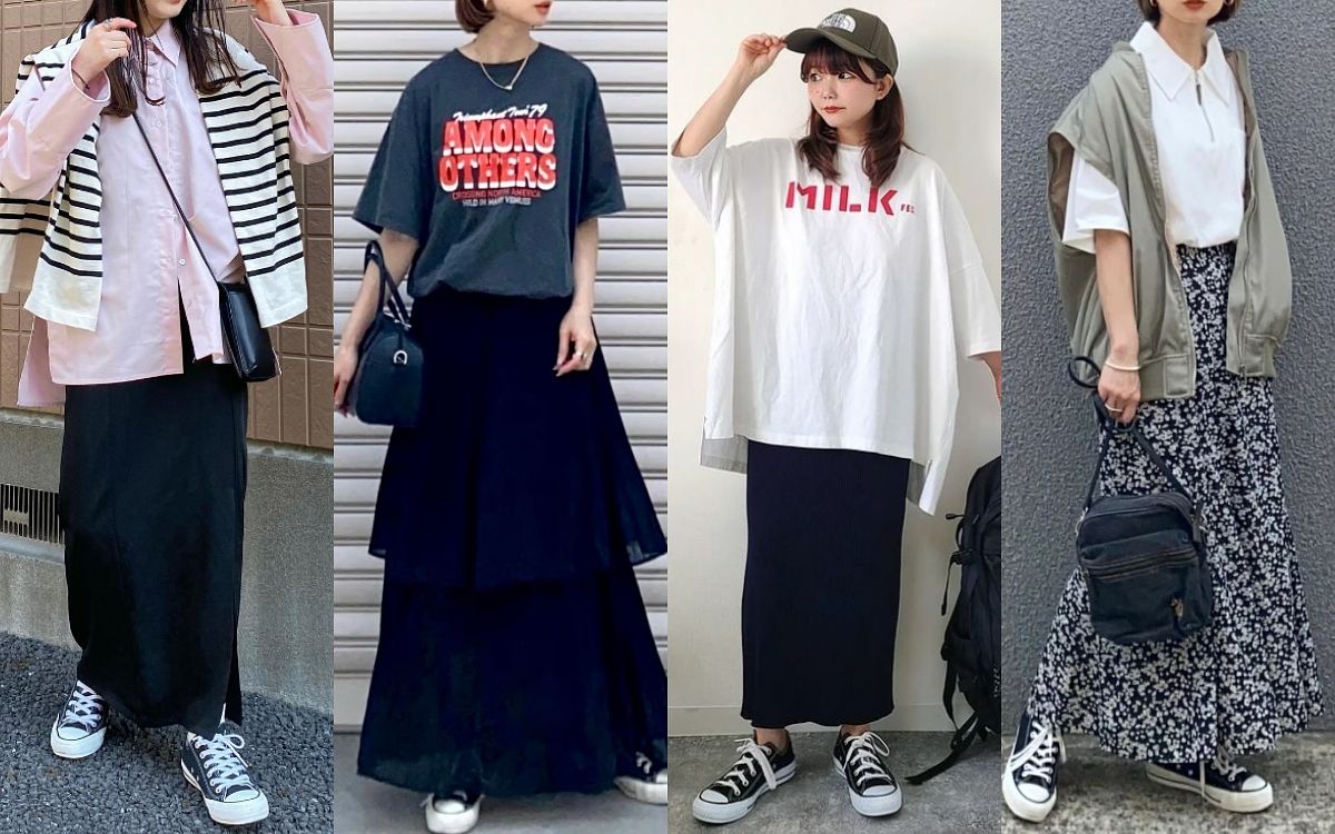 CONVERSE帆布鞋穿搭女生範本