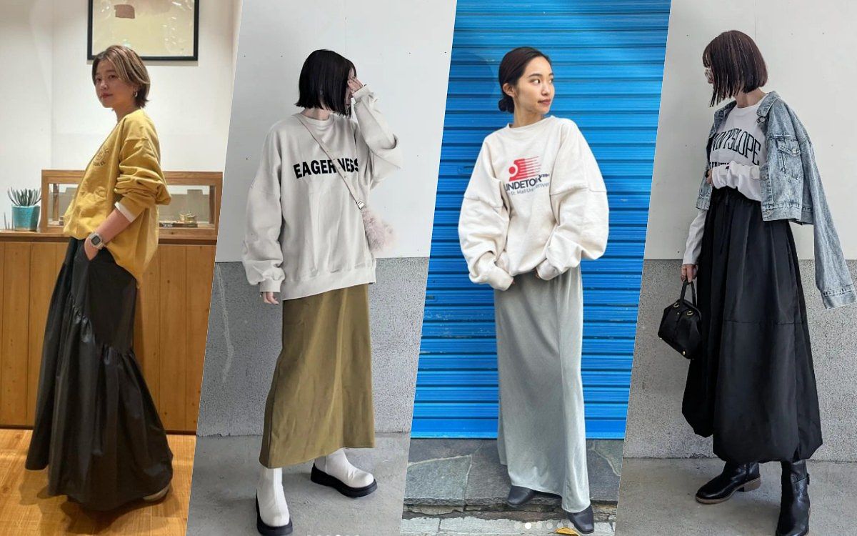 大學T穿搭女子圖鑑