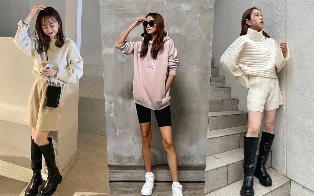 2022冬季短褲穿搭女子範本