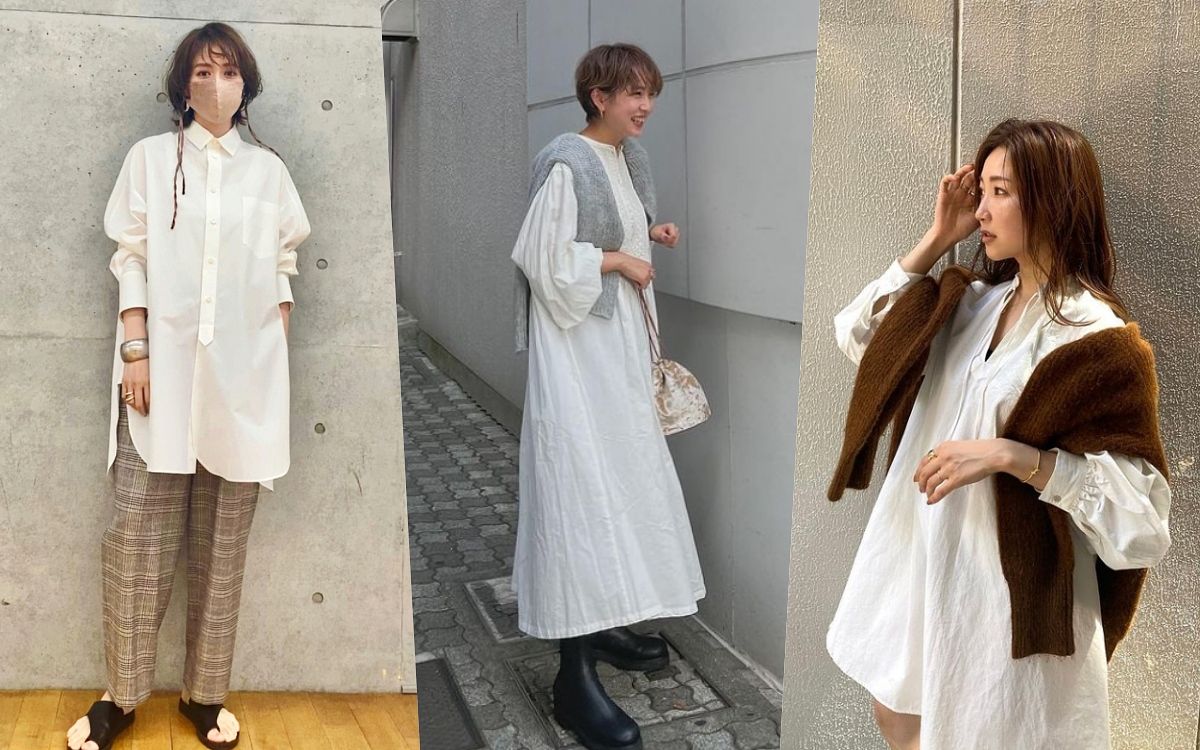 2022冬季襯衫穿搭女子範本