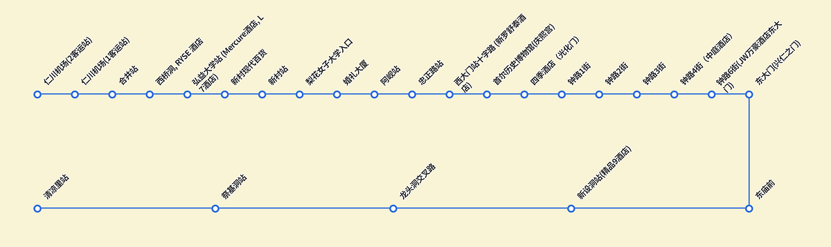 仁川機場巴士路線圖