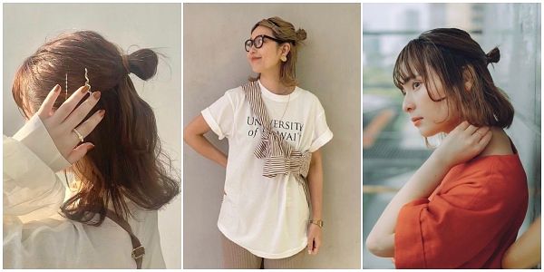 半丸子公主頭綁髮