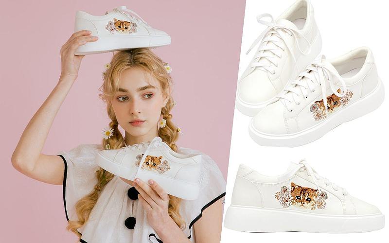 貓奴別放過！Grace Gift攜手PAUL & JOE公益聯名系列，貓咪小白鞋