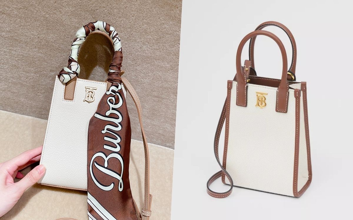 粒紋皮革迷你 Frances 托特包