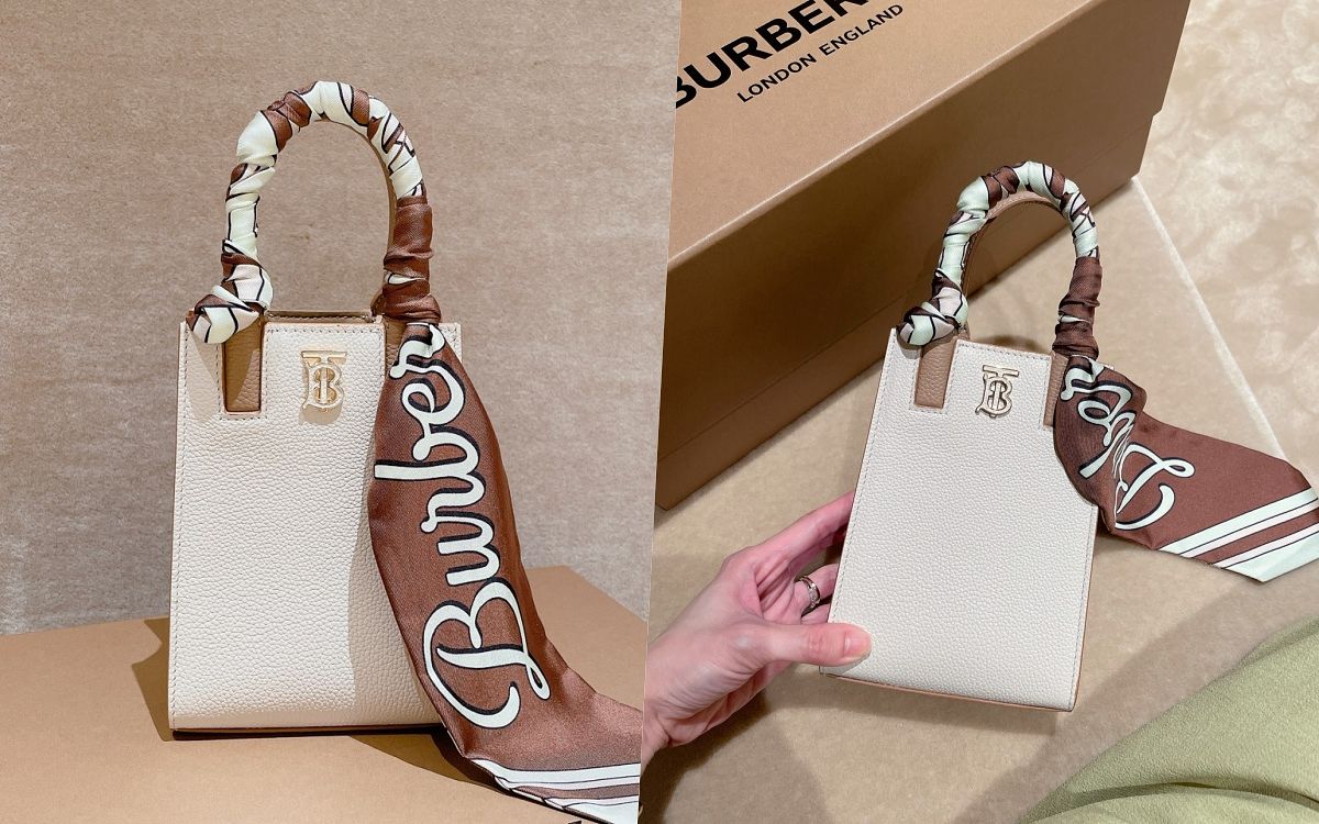 粒紋皮革迷你 Frances 托特包