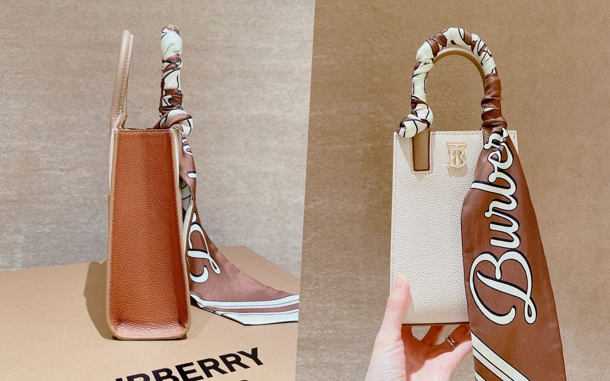 粒紋皮革迷你 Frances 托特包