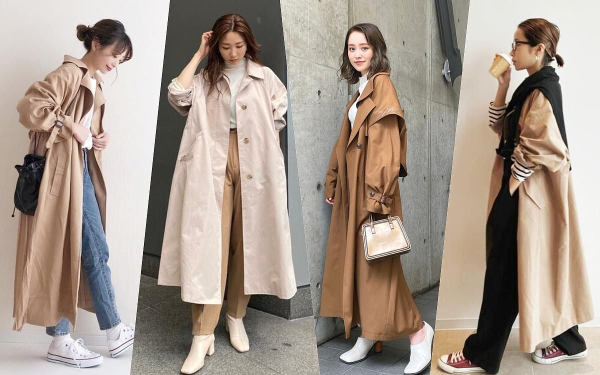 冬天穿搭女生範本風衣外套穿搭