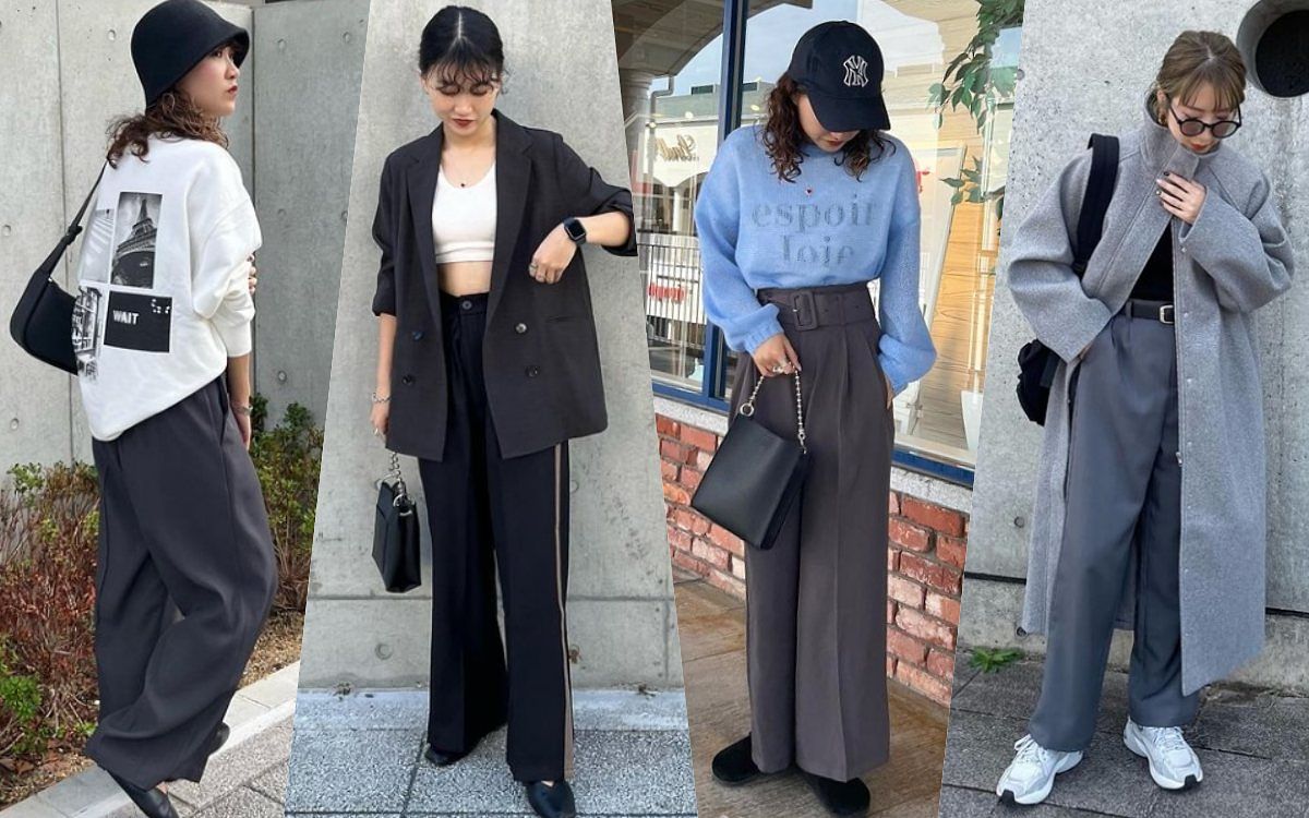 不顯胖寬褲穿搭女著圖鑑