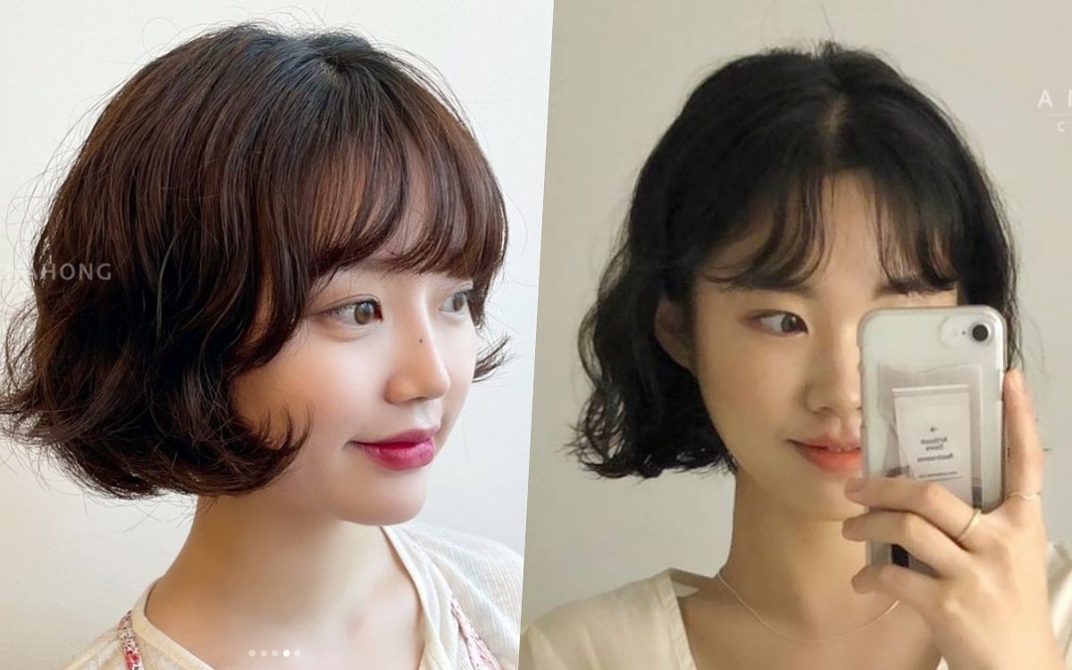 2022韓系眉上短瀏海捲髮