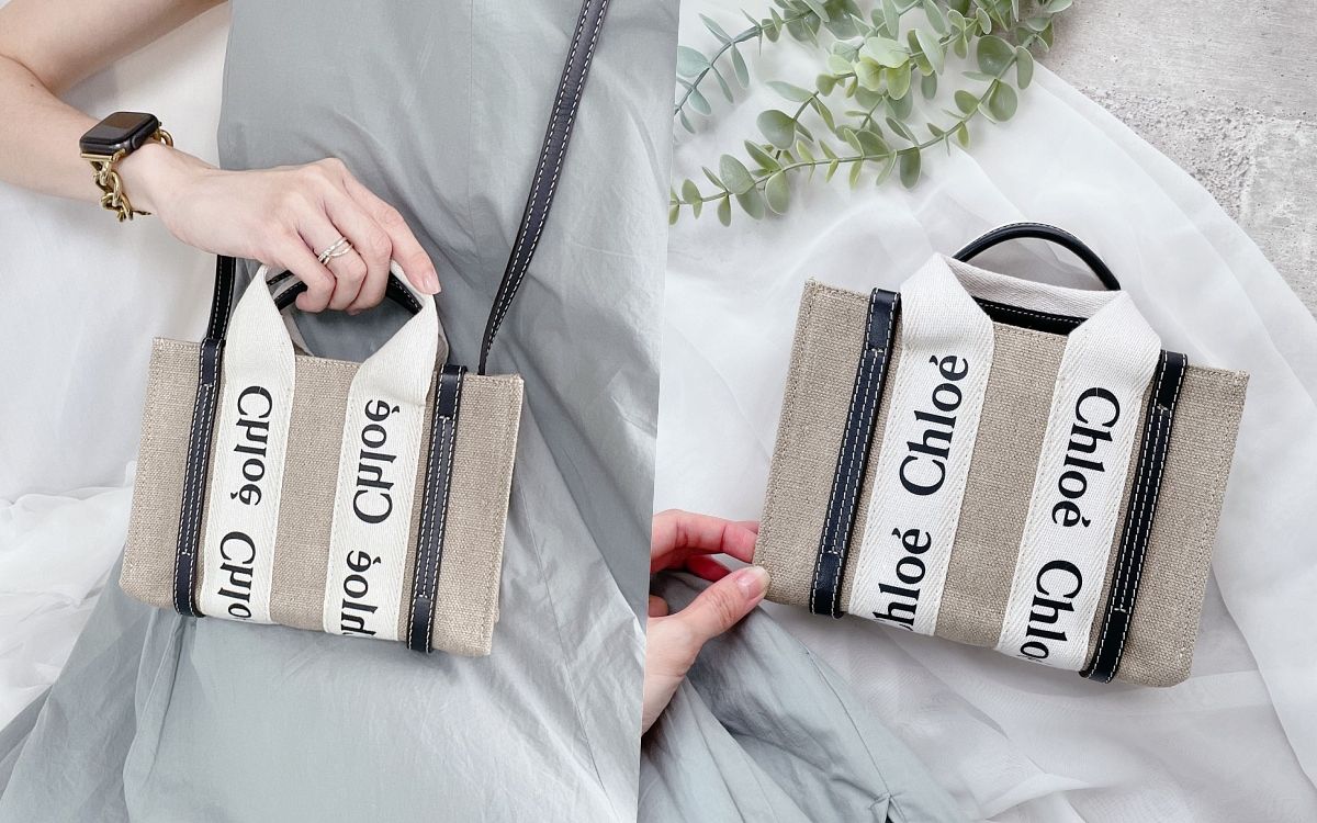 Chloé Woody帆布托特包迷你新尺寸