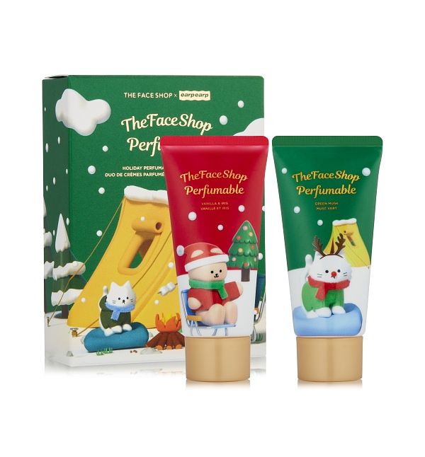 2022聖誕禮物推薦HE FACE SHOP earpearp真香水護手霜2入組 聖誕限定版
